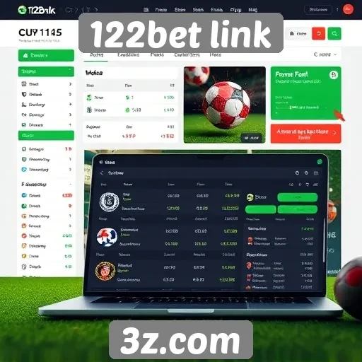 Interface e usabilidade do site 122bet link